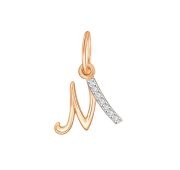 03-2509 Подвеска буква М бренд Zolotye uzory (Au 585)