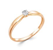 04-61-0135-00 Кольцо помолвочное с цирконием бренд Zolotye uzory (Au 585)