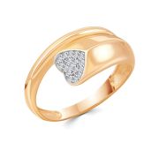 04-61-0279-00 Кольцо сердце бренд Zolotye uzory (Au 585)