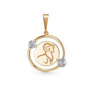 09-63-0037-00 Подвеска знак зодиака овен бренд Zolotye uzory (Au 585)