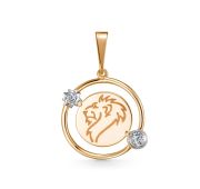 09-63-0039-00 Подвеска знак зодиака лев бренд Zolotye uzory (Au 585)