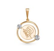 09-63-0041-00 Подвеска знак зодиака дева бренд Zolotye uzory (Au 585)