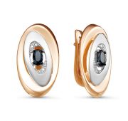 БР221165 5,03 Серьги золотые с сапфиром бренд Delta (Au 585)