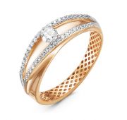 дл110027 Кольцо с бриллиантом бренд Delta (Au 585)