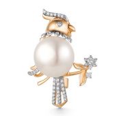6180074жем Брошь с жемчугом (Au 585)