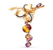 6180016амет Брошь с аметистом (Au 585)