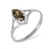 1021010179-4раух Кольцо с раух топазом (Серебро)