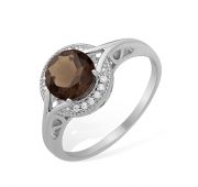 1021010388-4раух Кольцо с раух топазом (Серебро)