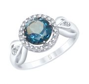 92011674 Кольцо с лондон топазом (Серебро)
