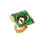 Forme12-GreenRN Кольцо (Серебро)