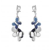 Farfalla15BlueEA Серьги (Серебро)