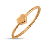 01-104917 Кольцо без вставок сердце (Au 585)