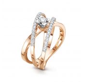 3437-110 5,85 Кольцо с бриллиантом бренд Brilliant Style (Au 585)