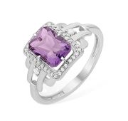 1021015835-5амет Кольцо с аметистом (Серебро)