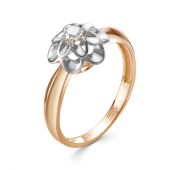 1-375-10 2,65 Кольцо золотое помолвочное с бриллиантом бренд Первая Бриллиантовая Компания (Au 585)