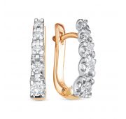 2-250-10 3,96 Серьги дорожка с бриллиантами бренд Первая Бриллиантовая Компания (Au 585)