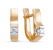 2-251-10 3,66 Серьги из золота с бриллиантами бренд Первая Бриллиантовая Компания (Au 585)