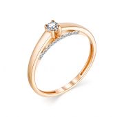 13399-100 1,99 Кольцо с бриллиантами бренд Алькор (Au 585)