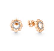 23311-100 2,04 Серьги пуссеты с бриллиантами бренд Алькор (Au 585)