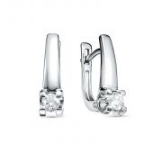 22927-200 2,93 Серьги с бриллиантами из белого золота бренд Алькор (Au 585)