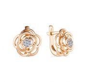 23382-100 3,14 Серьги из золота с бриллиантами бренд Алькор (Au 585)