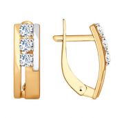 серьги из золота дорожка