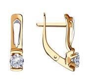 028445 Серьги из золота с фианитами (Au 585)