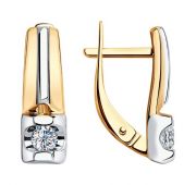 028536 Серьги из золота с фианитами (Au 585)