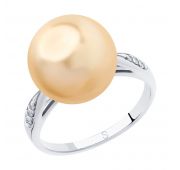 94012889 Кольцо с жемчугом (Серебро)