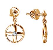 01С1113133 Серьги пуссеты из золота (Au 585)