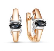 БР220796 4,26 Серьги золотые с сапфирами бренд Delta (Au 585)