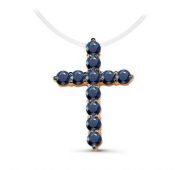 БР270245 Колье крест бренд Delta (Au 585)