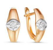 БР121120 Серьги из золота с бриллиантами бренд Delta (Au 585)