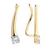 серьги кафф из золота