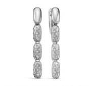 с129072 Серьги с фианитами бренд Delta (Серебро)