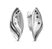 с129114 Серьги с фианитами бренд Delta (Серебро)