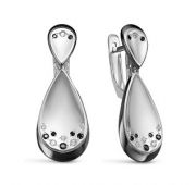 с129105 Серьги с фианитами бренд Delta (Серебро)