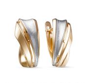 223021 Серьги из золота без вставок бренд Delta (Au 585)