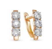 серьги из золота дорожка с фианитами