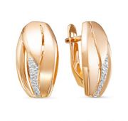 серьги из золота с фианитами