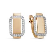 серьги из золота с фианитами