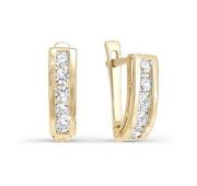 120315. Серьги детские из золота бренд Delta (Au 585)