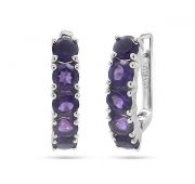 630078 Серьги с аметистами (Серебро)