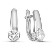 с124449 Серьги с фианитами бренд Delta (Серебро)