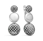 с128978 Серьги с фианитами бренд Delta (Серебро)