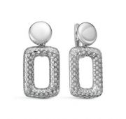 с129067 Серьги с фианитами бренд Delta (Серебро)