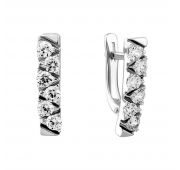 21-1097-23-01 Серьги с фианитами (Серебро)