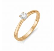 Кольцо помолвочное с бриллиантом бренд Алькор