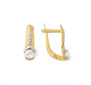 серьги из золота с фианитами