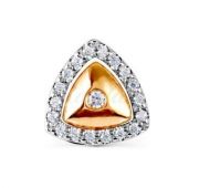 подвеска из золота с фианитами бренд Karatov